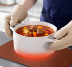Waterproof, heat-resistant faux leather placemat set (6-pack); easy-to-clean round mats