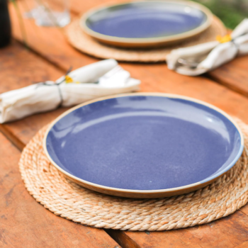 Set of 4 natural jute rope placemats; hand-woven; perfect for pairing with dinnerware