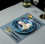Table decor set (plates and placemats) for family table styling
